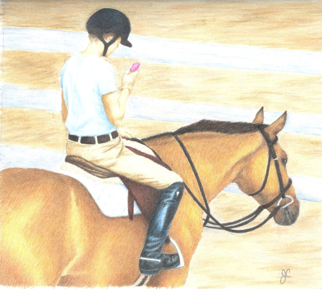 In Private Collection. Colored pencil on Bristol board 